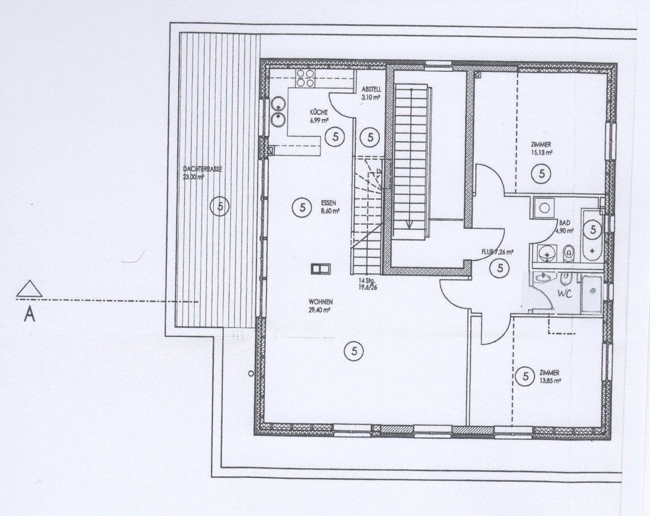 Penthouse-Wohnung mit Galerie zu vermieten